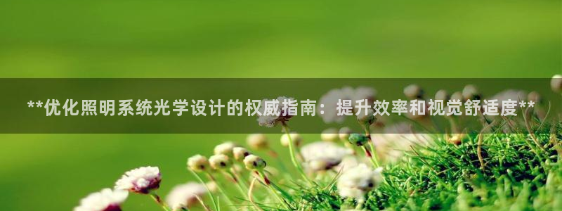 **优化照明系统光学设计的权威指南：提升效率和视觉舒适度**